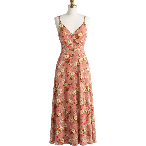 Lulu's Dresses & Skirts - Lulus Everlasting Bliss Blush Floral Maxi Dress - Size Small - NWT